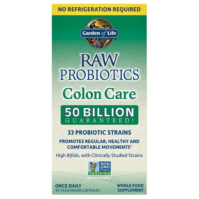 Garden of Life Raw Probiotics Colon Care - 30 Vcaps - Lilly's Pharmacy