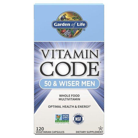 Garden of Life Vitamin Code 50 & Wiser Men - 120 vcaps - Lilly’s Pharmacy & Health Store