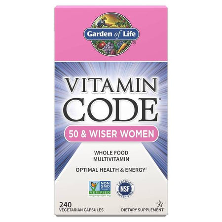 Garden of Life Vitamin Code 50 & Wiser Women - 240 Vcaps - Lilly's Pharmacy