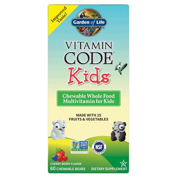 Garden of Life Vitamin Code Kids (Chewable Whole Food Multivitamin For Kids), Cherry Berry - 60 chewable bears - Lilly’s Pharmacy & Health Store
