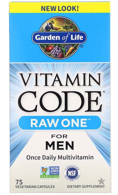Garden of Life Vitamin Code RAW ONE for Men - 75 Vcaps - Lilly's Pharmacy