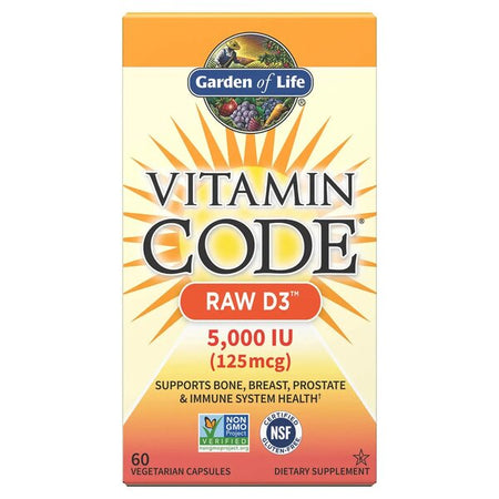 Garden of Life Vitamin Code Raw D3, 5000 IU - 60 Vcaps - Lilly's Pharmacy