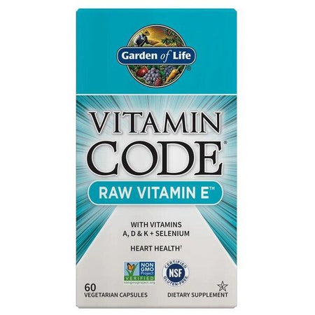 Garden of Life Vitamin Code Raw Vitamin E - 60 vcaps - Lilly’s Pharmacy & Health Store