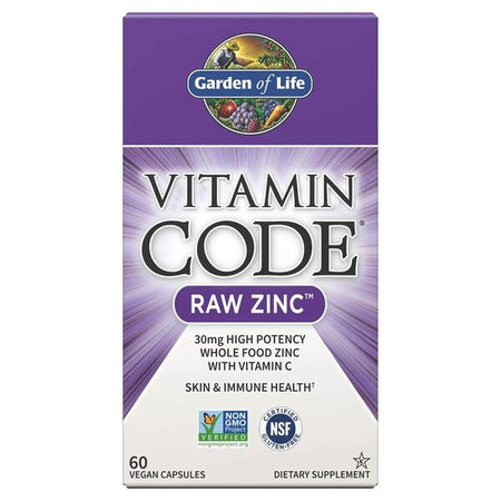 Garden of Life Vitamin Code Raw Zinc - 60 vegan Caps - Lilly's Pharmacy