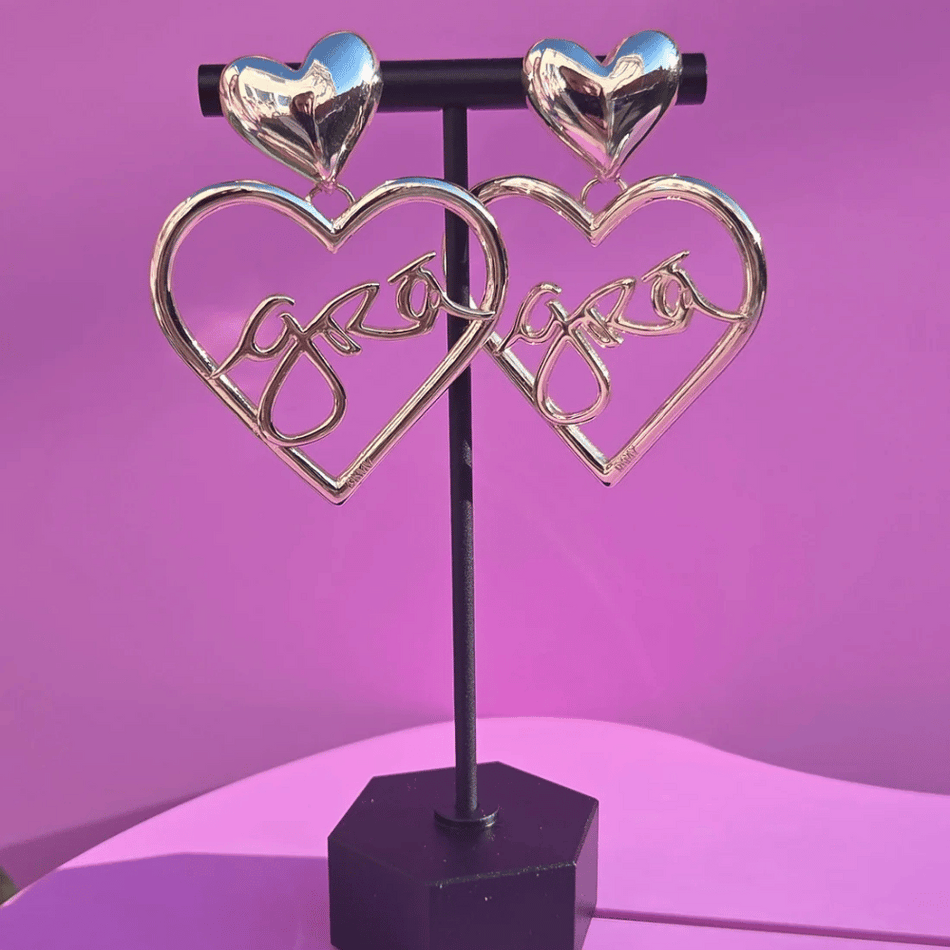 Grá Croí Heart Earrings SILVER- Lillys Pharmacy and Health Store