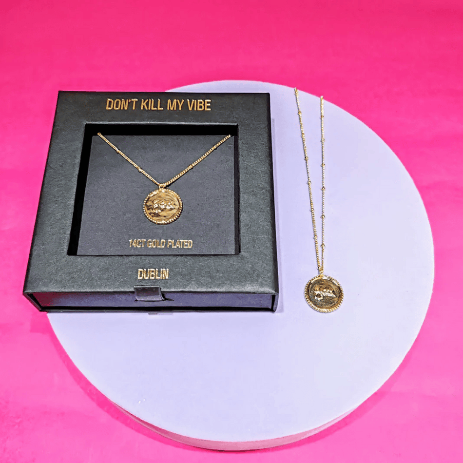 Grá Medallion Necklace Gold- Lillys Pharmacy and Health Store