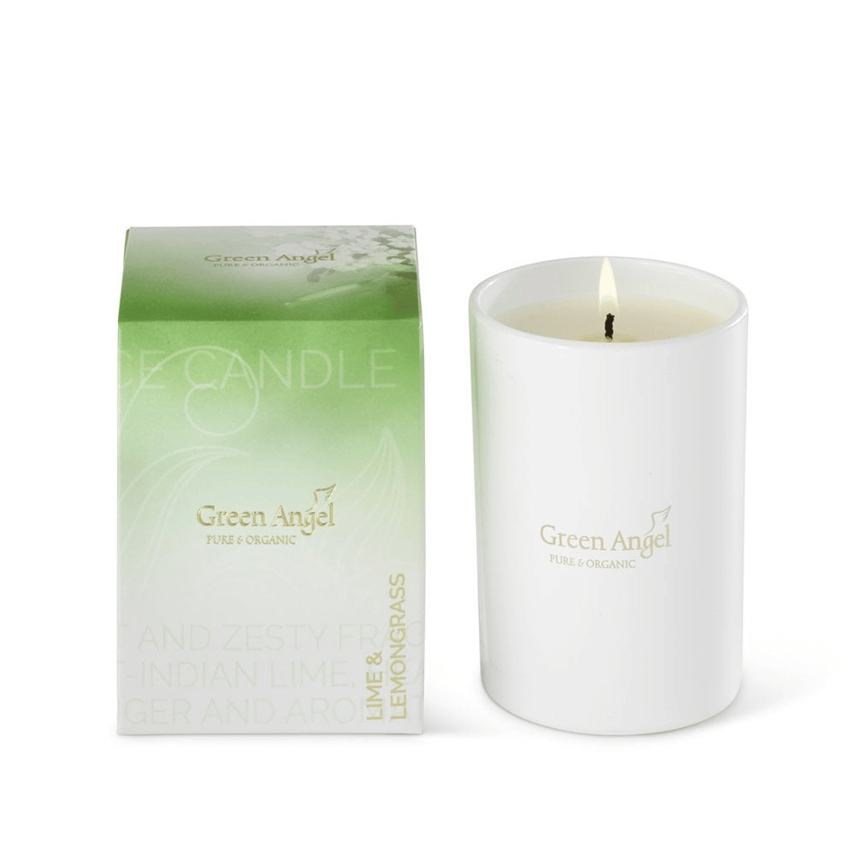 Green Angel Lemongrass & Lime Soy Wax Candle 270g- Lillys Pharmacy and Health Store