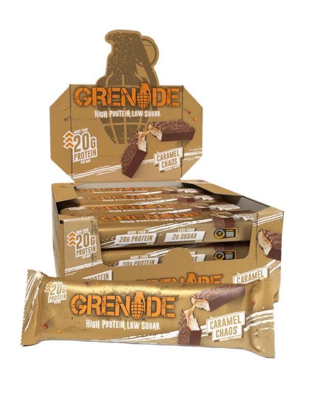 Grenade Protein Bars, Caramel Chaos 12 x 60g- Lillys Pharmacy and Health Store