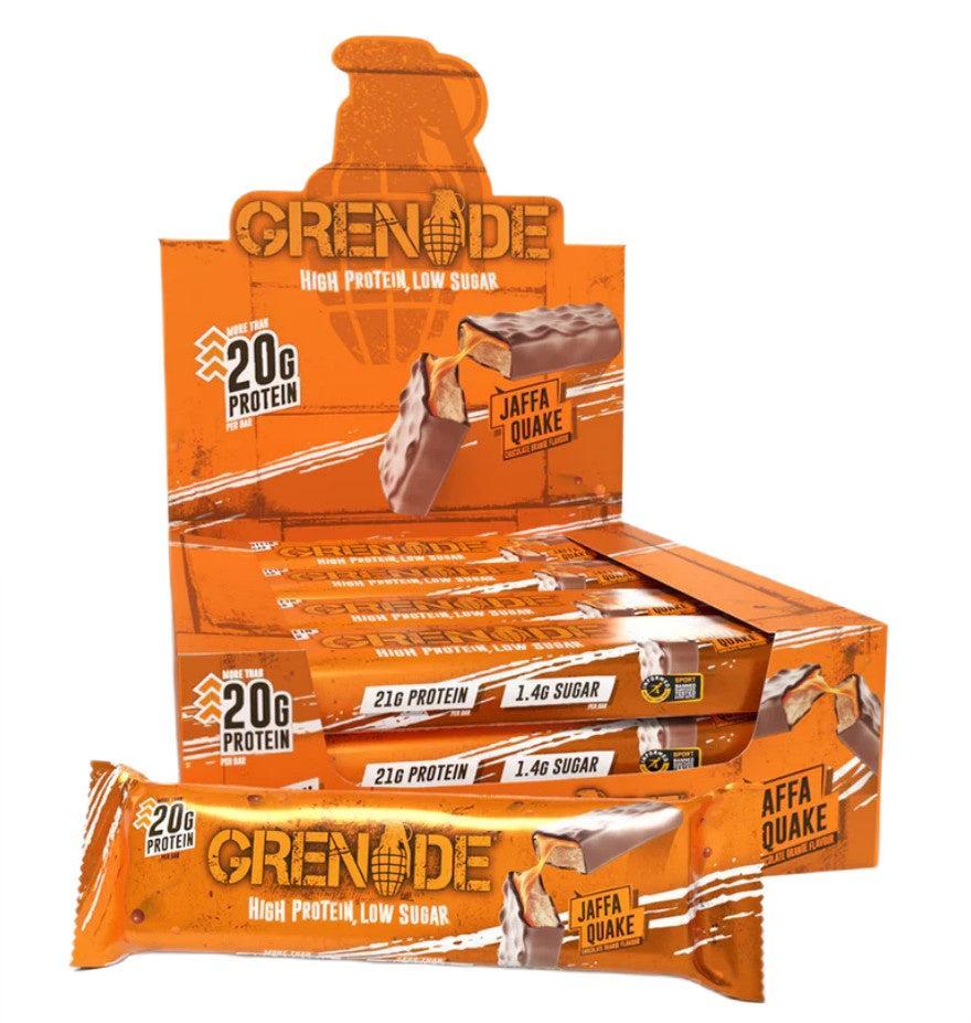 Grenade Protein Bars, Jaffa Quake 12 x 60g- Lillys Pharmacy and Health Store
