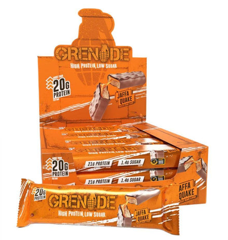 Grenade Protein Bars, Jaffa Quake 12 x 60g- Lillys Pharmacy and Health Store