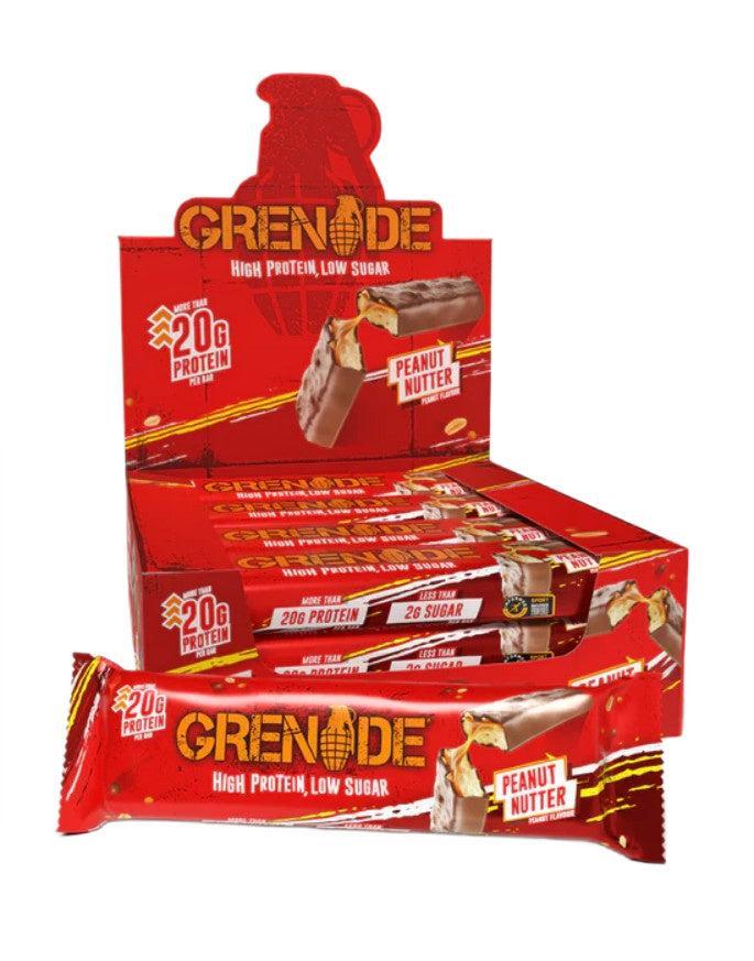 Grenade Protein Bars, Peanut Nutter (EAN 5060221203760) 12 x 60g- Lillys Pharmacy and Health Store