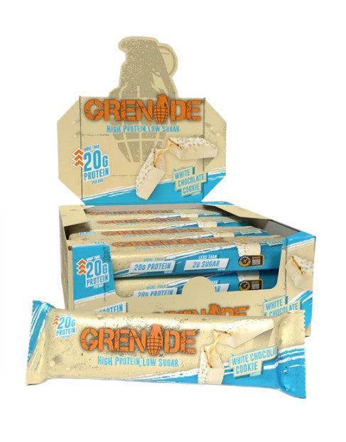 Grenade Protein Bars, White Chocolate Cookie 12 x 60g- Lillys Pharmacy and Health Store