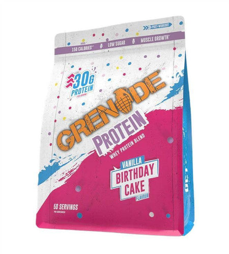 Grenade Whey Protein Blend, Vanilla Birthday Cake 2000g- Lillys Pharmacy and Health Store