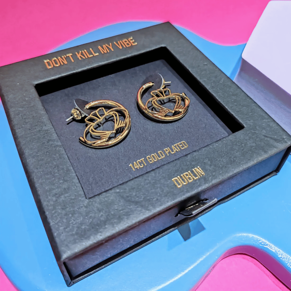 Have My Heart Claddagh Hoop Earrings Gold- Lillys Pharmacy and Health Store