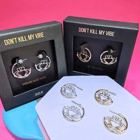 Have My Heart Claddagh Hoop Earrings Silver- Lillys Pharmacy and Health Store