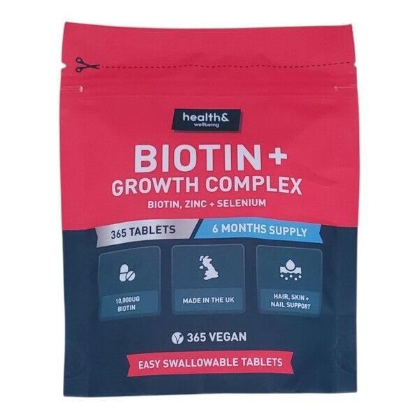 Health&Wellbeing Biotin+ Growth Complex - 365 tabs - Lilly’s Pharmacy & Health Store