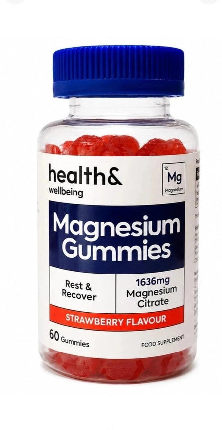 Health&Wellbeing Magnesium Gummies, Strawberry - 60 gummies - Lilly’s Pharmacy & Health Store