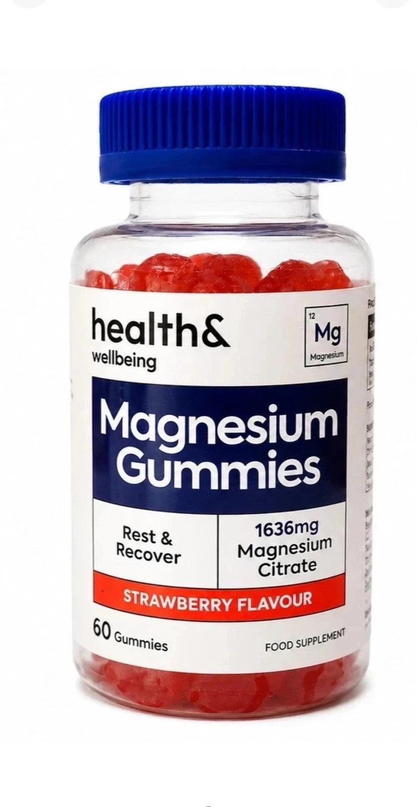 Health&Wellbeing Magnesium Gummies, Strawberry - 60 gummies - Lilly’s Pharmacy & Health Store