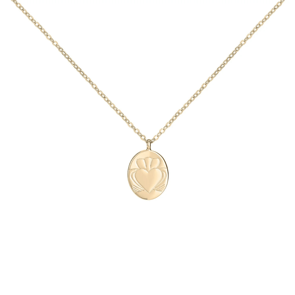 Heart Strong Claddagh Necklace Gold- Lillys Pharmacy and Health Store