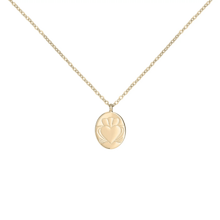 Heart Strong Claddagh Necklace Gold- Lillys Pharmacy and Health Store
