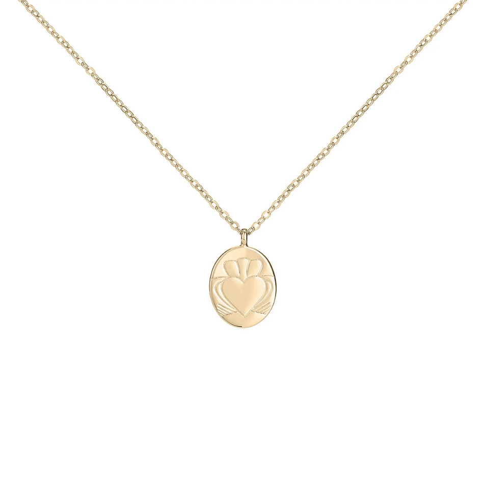 Heart Strong Claddagh Necklace Gold- Lillys Pharmacy and Health Store