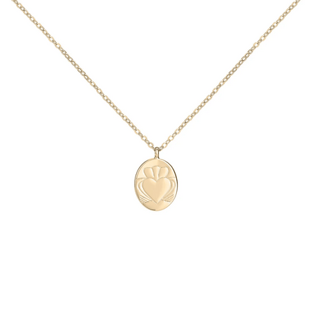 Heart Strong Coin Necklace Gold- Lillys Pharmacy and Health Store