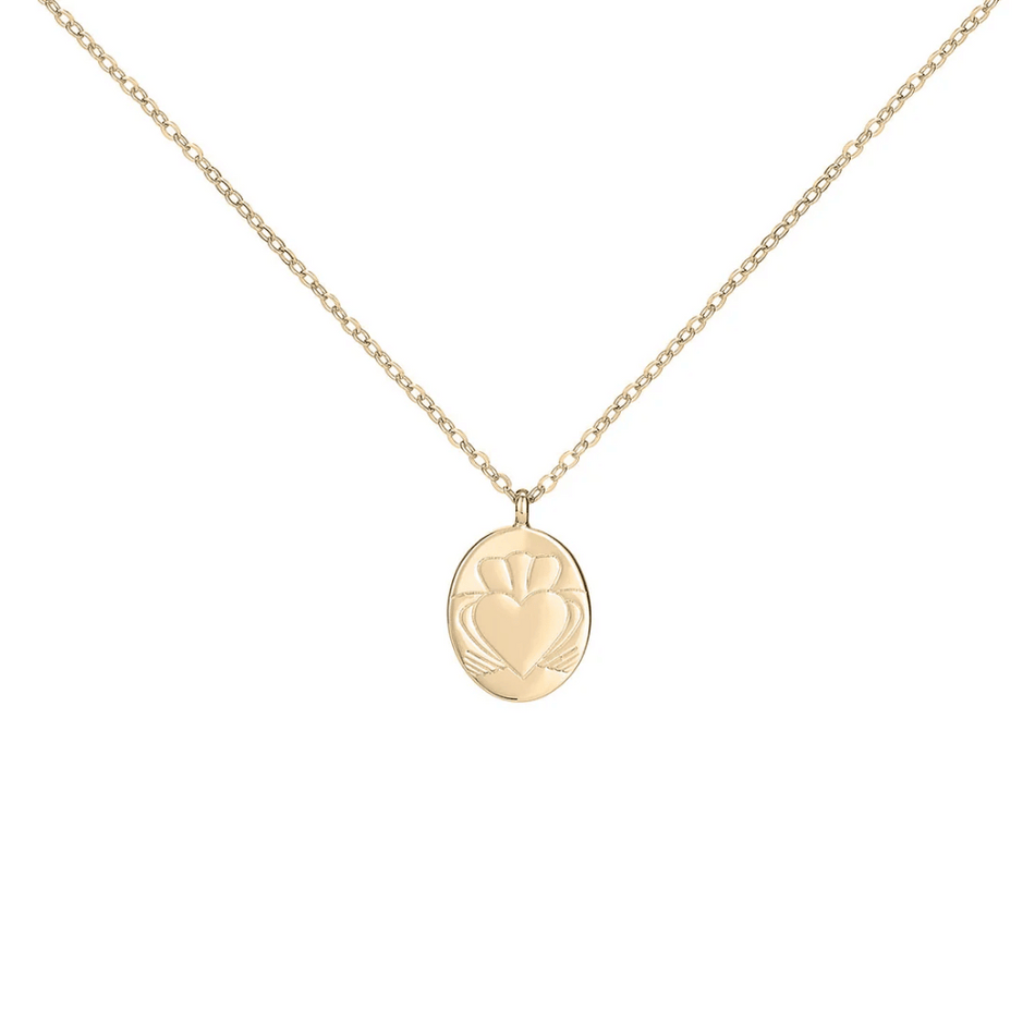 Heart Strong Coin Necklace Gold- Lillys Pharmacy and Health Store