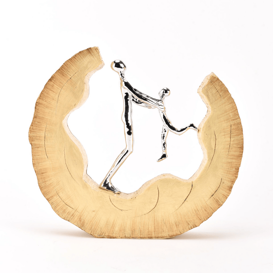 Hestia Adult & Child Figure in Bark Ornament 20.5cm- Lillys Pharmacy and Health Store