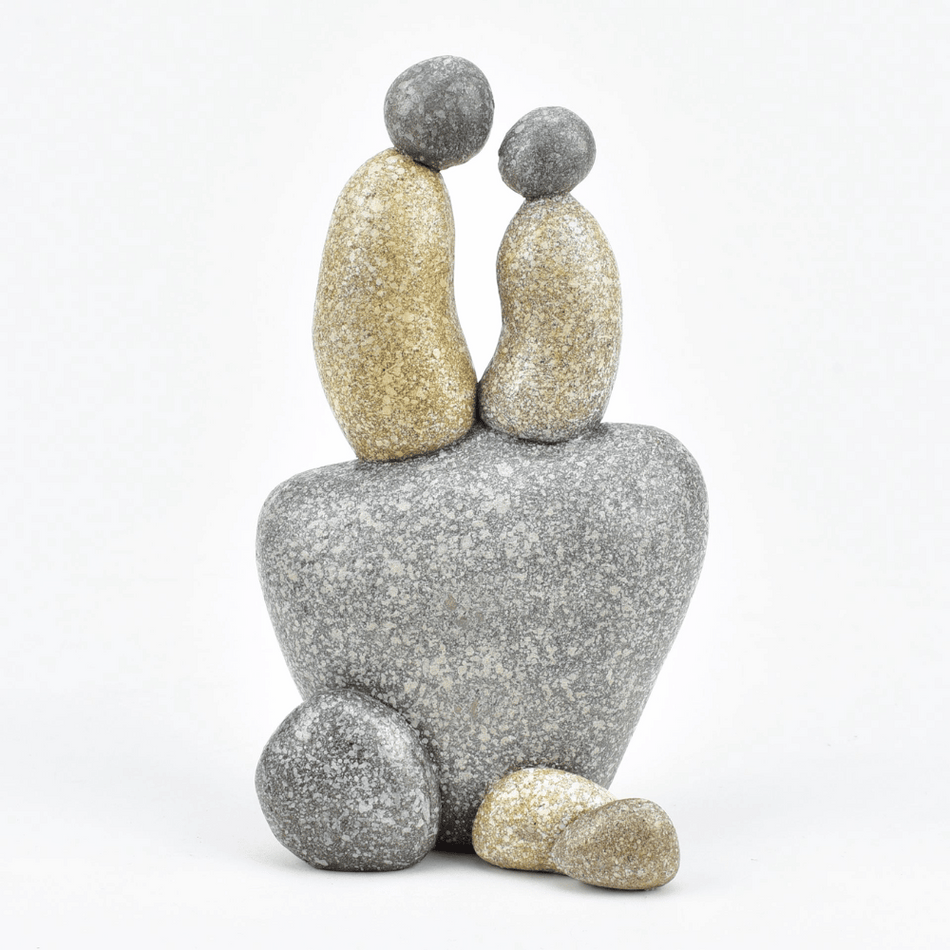 Hestia Pebble Couple Sitting Figurine- Lillys Pharmacy and Health Store