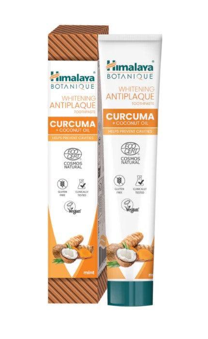 Himalaya Whitening Antiplaque Toothpaste Curcuma + Coconut Oil, Mint 75ml- Lillys Pharmacy and Health Store