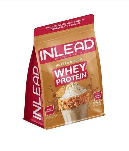 INLEAD Nutrition Whey Protein, Butter Biscuit - 1000g - Lilly’s Pharmacy & Health Store
