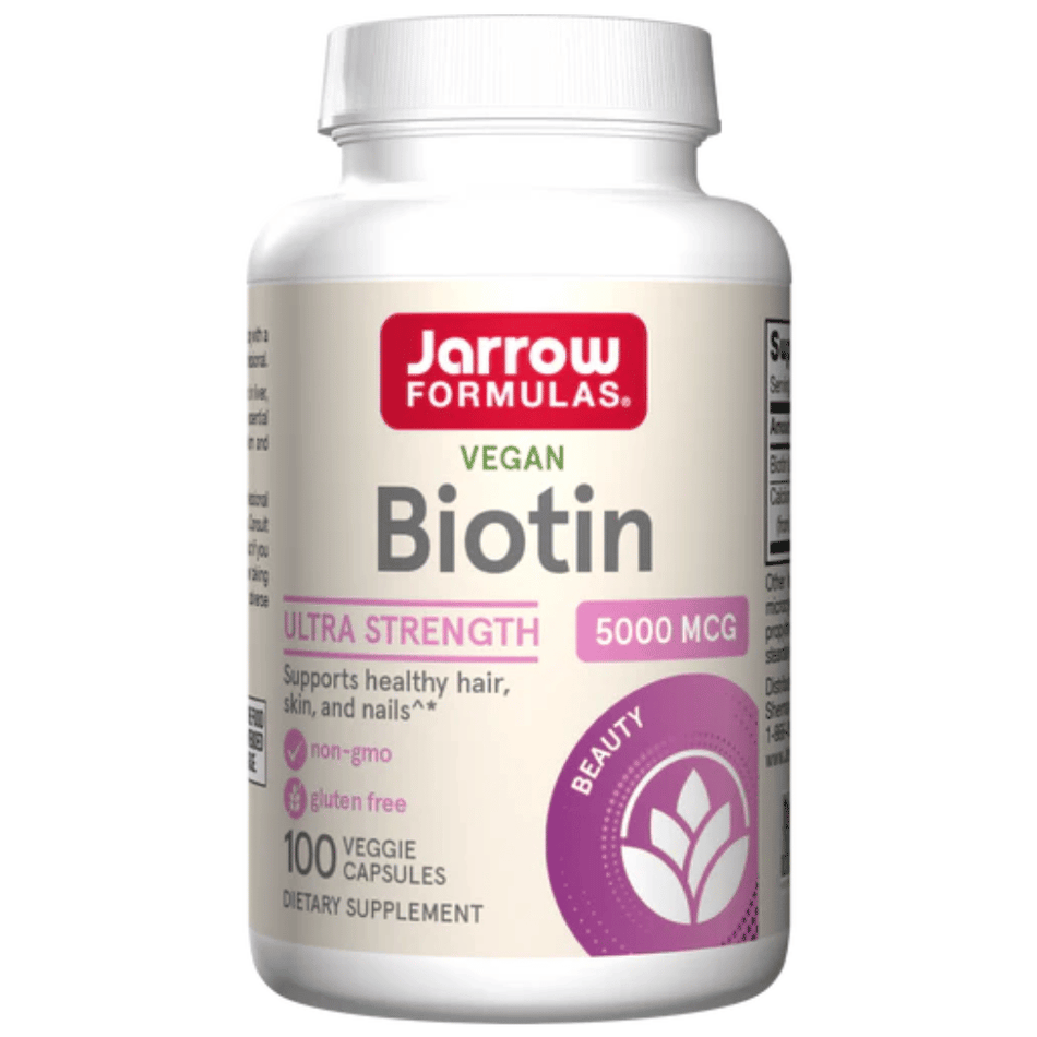 Jarrow Formulas Biotin, 5000mcg - 100 vcaps- Lillys Pharmacy and Health Store