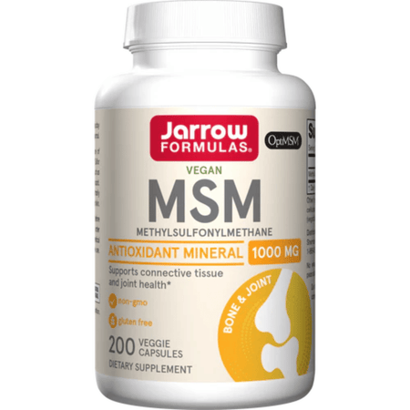 Jarrow Formulas MSM (Methyl-Sulfonyl-Methane), 1000mg - 200 vcaps- Lillys Pharmacy and Health Store