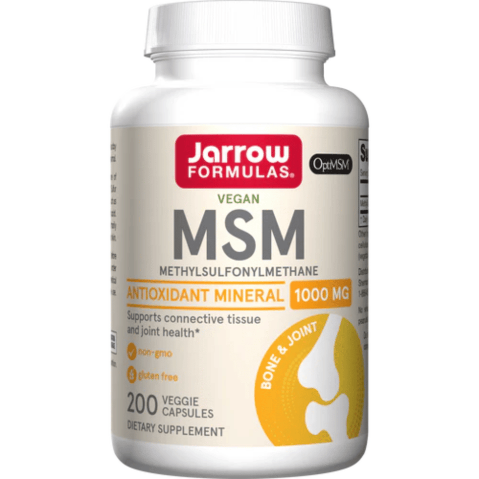 Jarrow Formulas MSM (Methyl-Sulfonyl-Methane), 1000mg - 200 vcaps- Lillys Pharmacy and Health Store