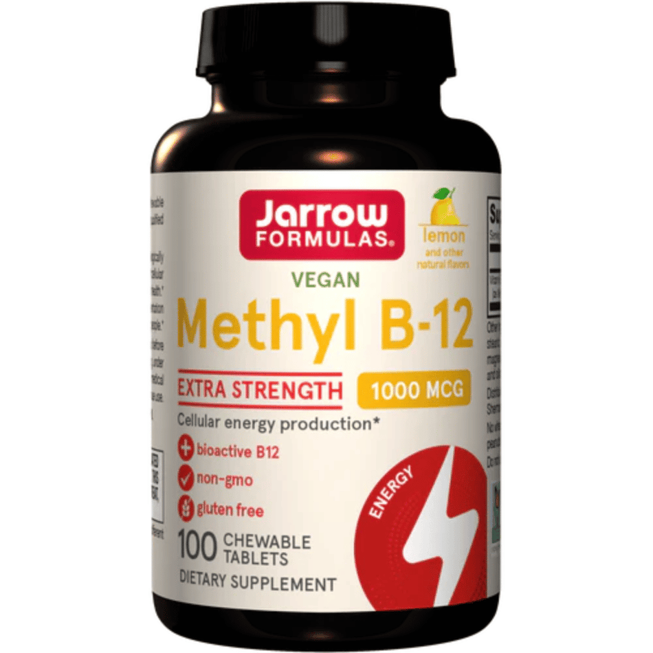 Jarrow Formulas Methyl B-12, 1000mcg (Lemon) - 100 vegan chewable tabs- Lillys Pharmacy and Health Store