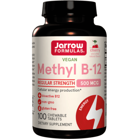 Jarrow Formulas Methyl B-12, 500mcg (Cherry) - 100 vegan chewable tabs- Lillys Pharmacy and Health Store