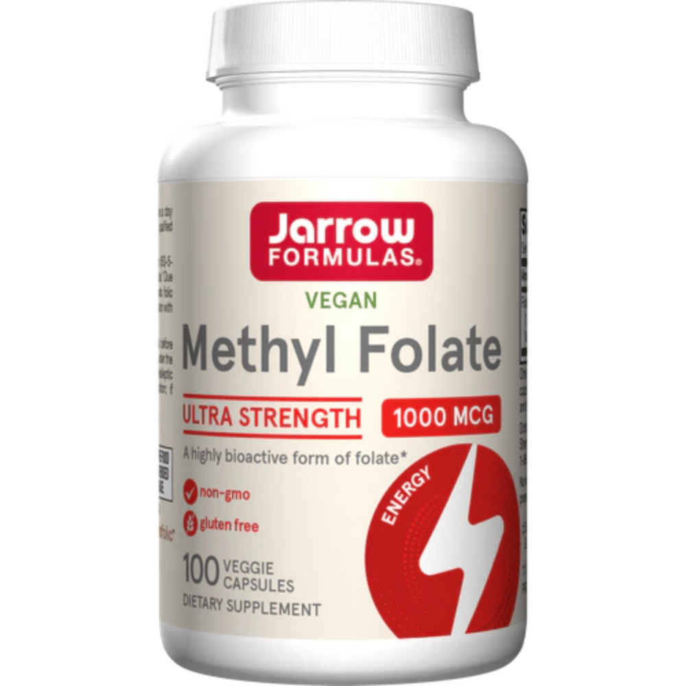 Jarrow Formulas Methyl Folate, 1000mcg - 100 vcaps- Lillys Pharmacy and Health Store