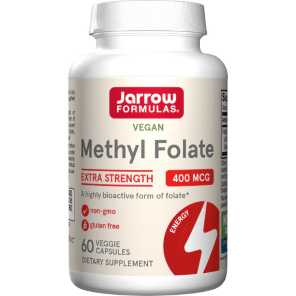 Jarrow Formulas Methyl Folate, 400mcg - 60 vcaps- Lillys Pharmacy and Health Store