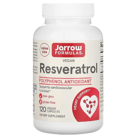 Jarrow Formulas Resveratrol, 100mg - 120 vcaps- Lillys Pharmacy and Health Store