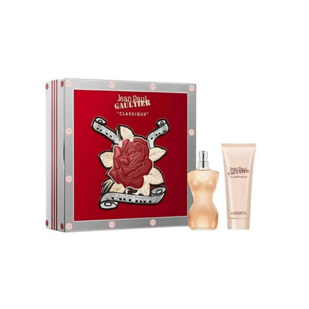 Jean Paul Gaultier JPG Classique 50ml 2 Piece Gift Set - 50ml Eau de Toilette Spray, 75ml Body Lotion- Lillys Pharmacy and Health Store