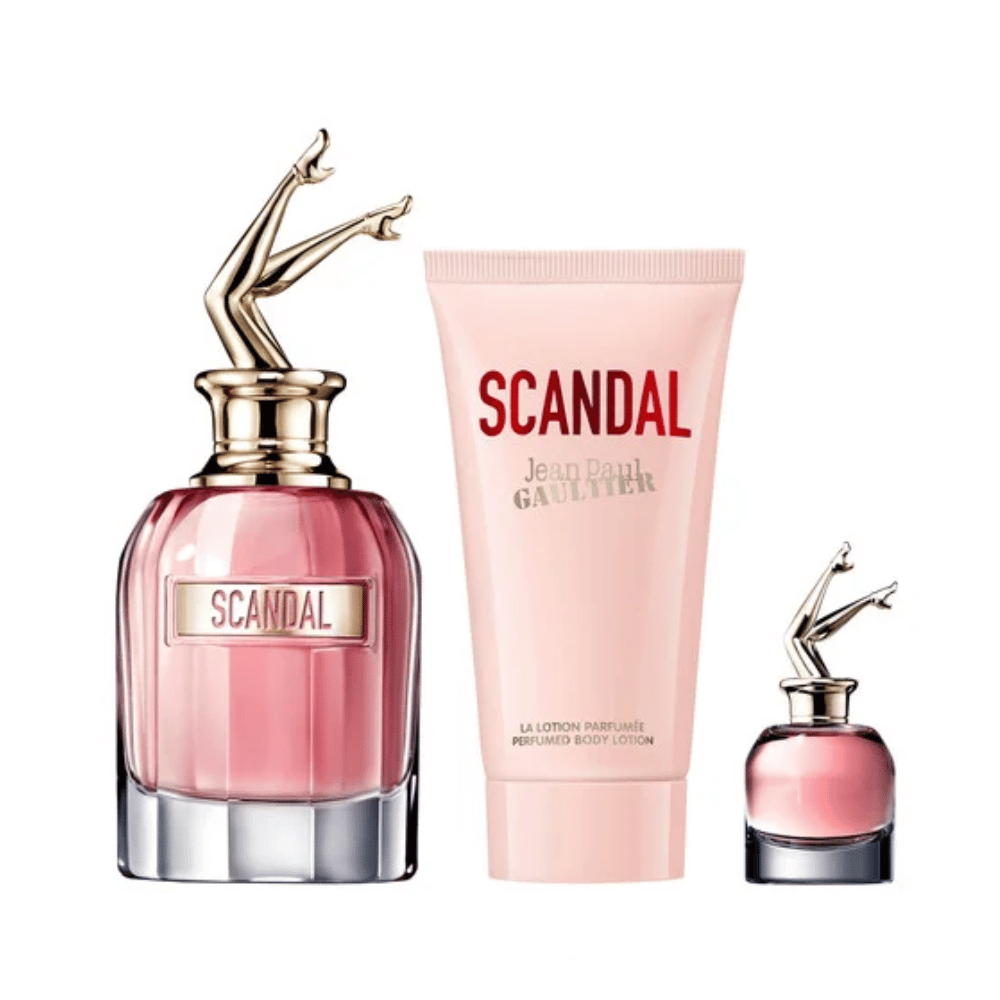 Jean Paul Gaultier JPG Scandal 80ml 3 Piece Gift Set - 80ml Eau de Parfum Spray, 75ml Body Lotion, 6ml Eau de Parfum Spray- Lillys Pharmacy and Health Store