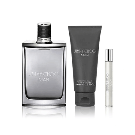 Jimmy Choo Man 100ml 3 Piece Gift Set - 100ml Eau de Toilette Spray, 100ml Shower Gel, 7.5ml Eau de Toilette Spray- Lillys Pharmacy and Health Store