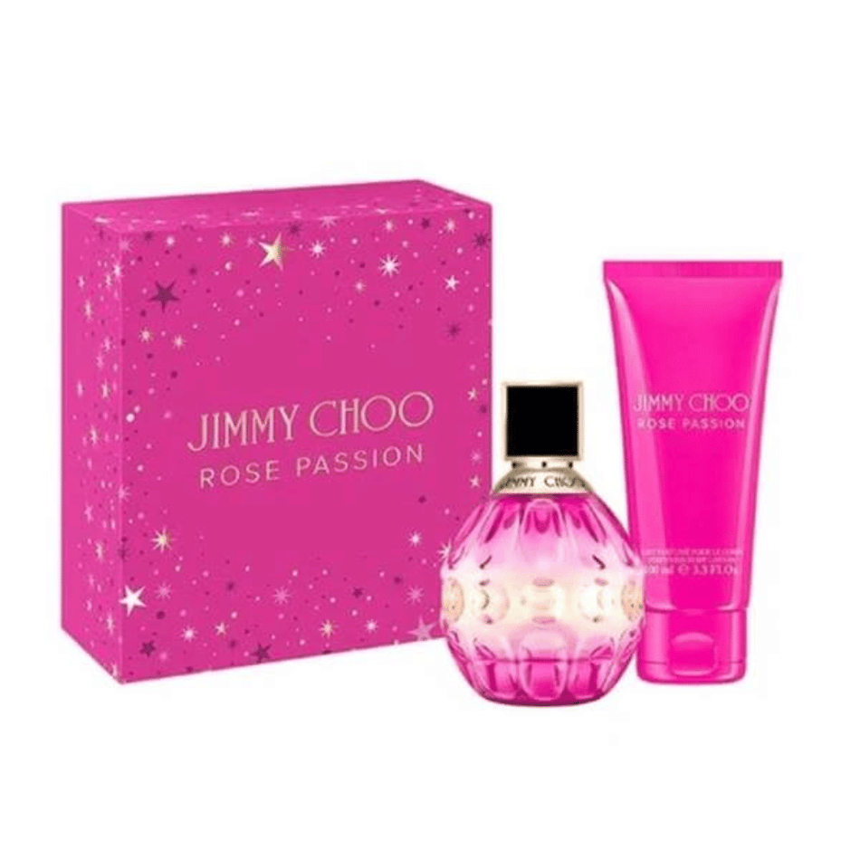 Jimmy Choo Rose Passion 60ml 2pc Gift Set60ml Edp Spr, 100ml Body Lotion- Lillys Pharmacy and Health Store