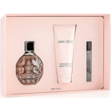 Jimmy Choo Women's 100ml 3 Piece Gift Set - 100ml Eau de Parfum Spray, 7.5ml Eau de Parfum Spray, 100ml Body Lotion- Lillys Pharmacy and Health Store