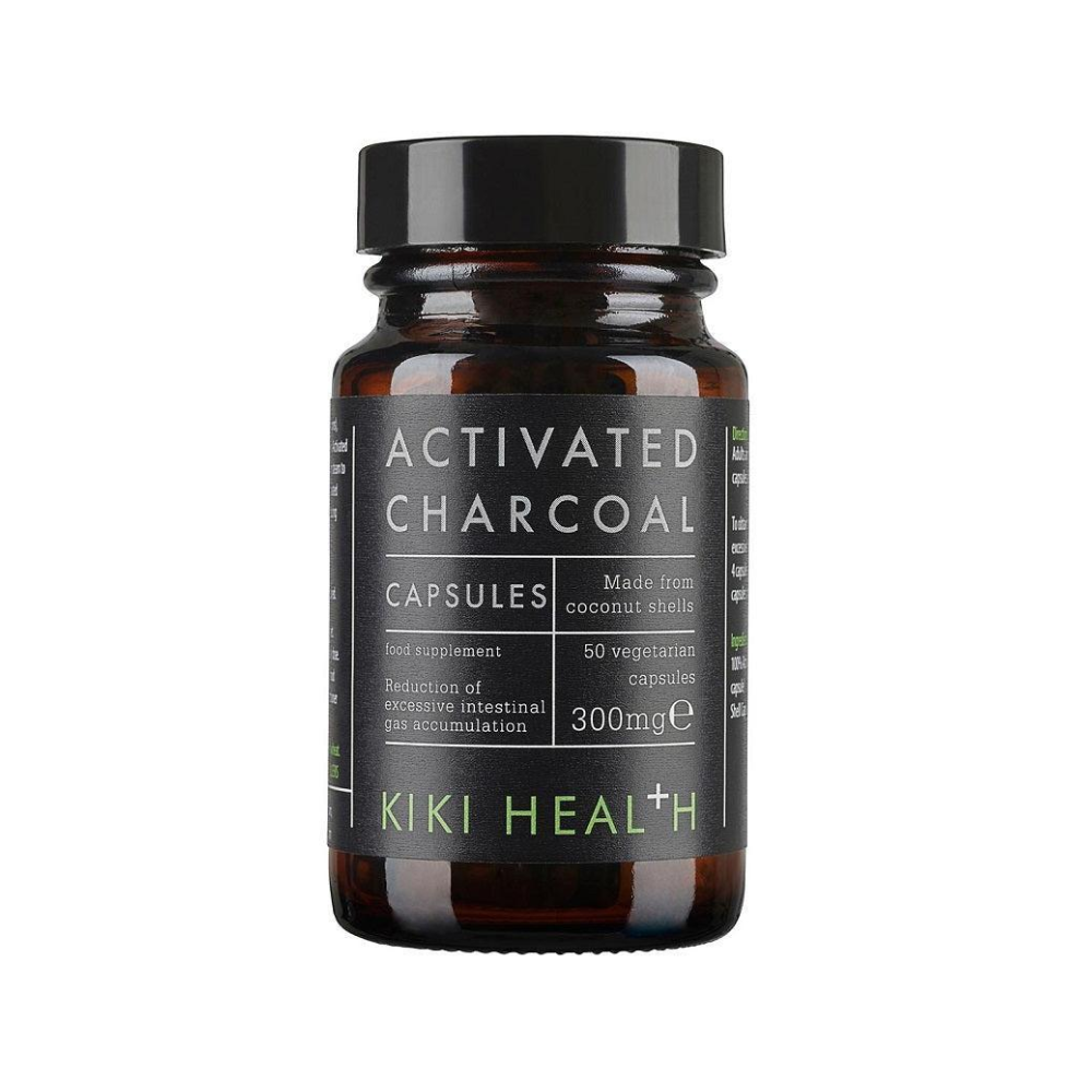 KIKI Health Activated Charcoal, 300mg 50 vcaps- Lillys Pharmacy and Health Store