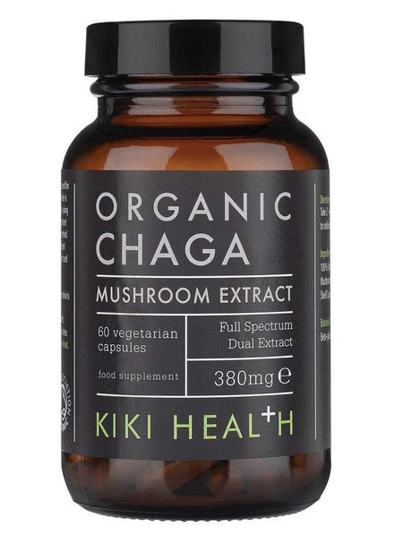 KIKI Health Chaga Extract, 380mg 60 vcaps- Lillys Pharmacy and Health Store