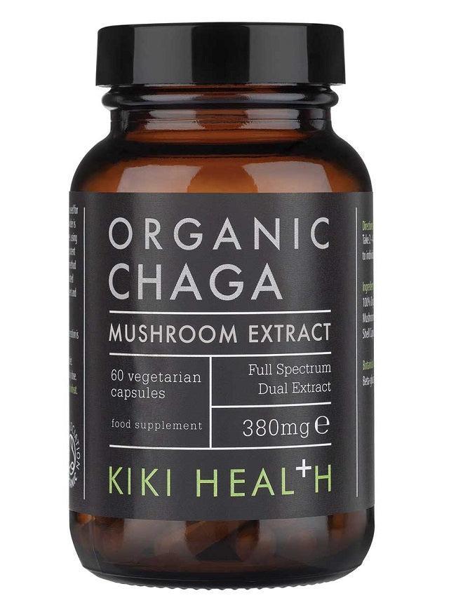 KIKI Health Chaga Extract, 380mg 60 vcaps- Lillys Pharmacy and Health Store