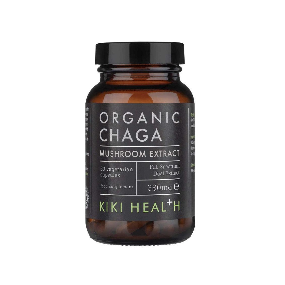 KIKI Health Chaga Extract, 380mg 60 vcaps- Lillys Pharmacy and Health Store