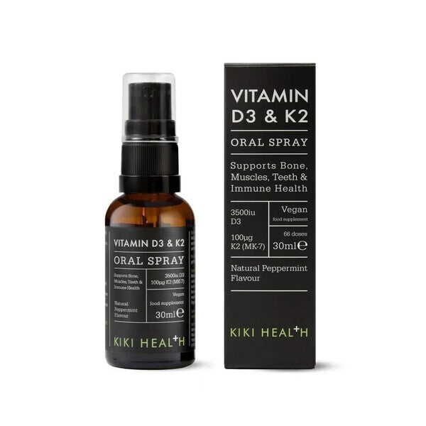 KIKI Health Vitamin D3 & K2 Oral Spray, Natural Peppermint 30 ml- Lillys Pharmacy and Health Store