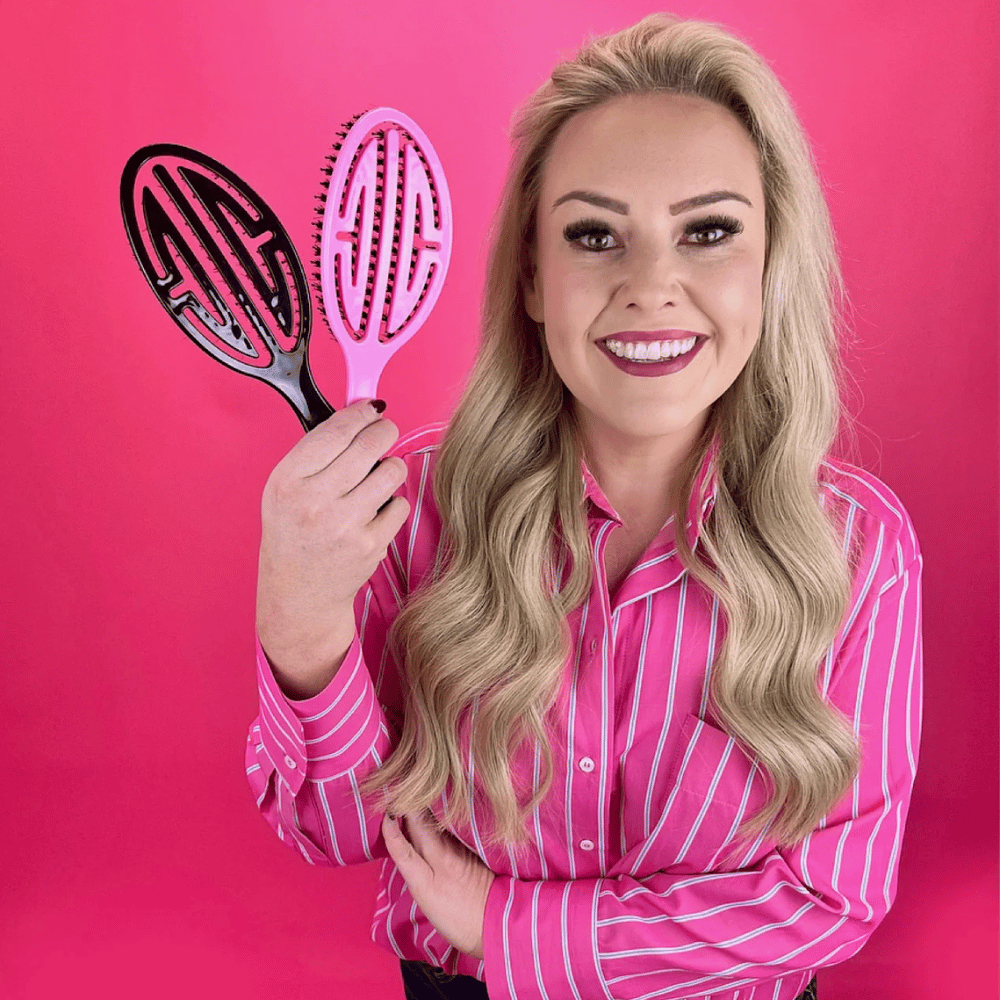 King Hair & Beauty The Jewel Hairbrush- Pink- Lillys Pharmacy and Health Store
